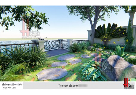 Mẫu thiết kế cảnh quan sân vườn biệt thự Hoa Sữa – Vinhomes Riverside