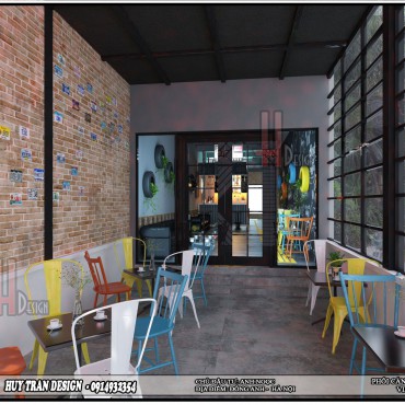 Mẫu thiết kế nội thất quán Cafe độc lạ,bắt mắt tại Hà Nội - HuyTranDesign