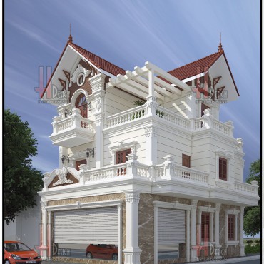 Mẫu thiết kế biệt thự tân cổ điển 3 tầng tại Nam Định - HuyTranDesign