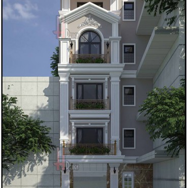 Mẫu thiết kế nhà phố 5 tầng tại Long Biên - Anh Lân