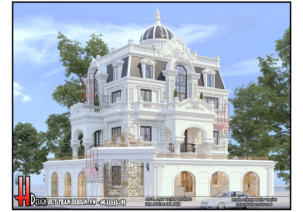 Thiết kế nội thất biệt thự cao cấp phong cách tân cổ điển tại Việt Hưng