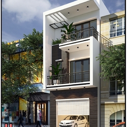 Mẫu thiết kế nhà phố 3 tầng chị Hương tại Đông Anh, Hà Nội - Huytrandesign