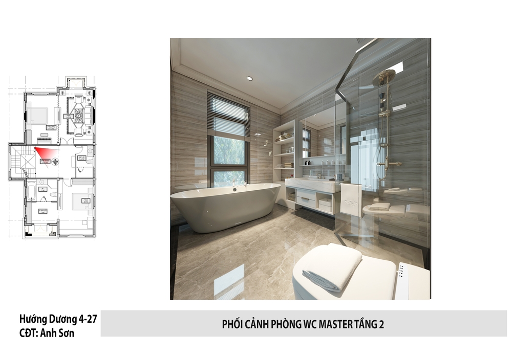 Thiết kế nội thất biệt thự Tân cổ điển độc đáo Hướng Dương Vinhomes Riverside