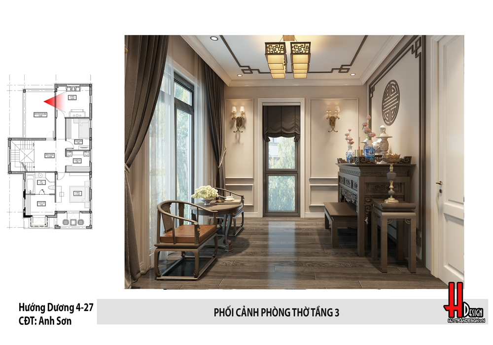 Thiết kế nội thất biệt thự Tân cổ điển độc đáo Hướng Dương Vinhomes Riverside