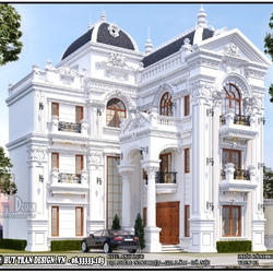 Thiết kế biệt thự, mẫu nhà kiểu Pháp tân cổ điển đẹp tại Hà Nội