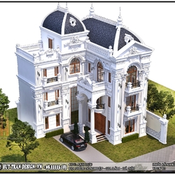 Thiết kế biệt thự, mẫu nhà kiểu Pháp tân cổ điển đẹp tại Hà Nội
