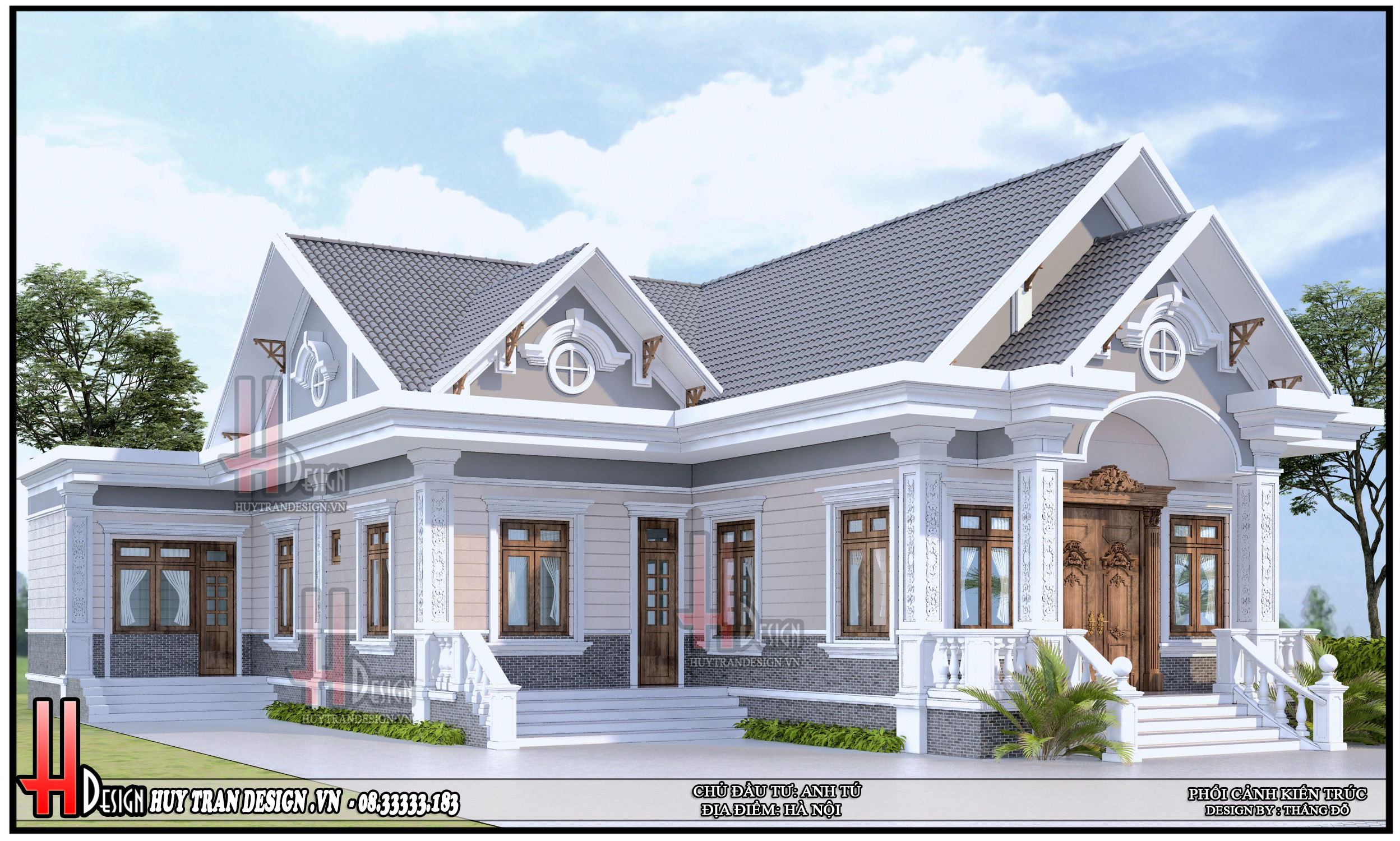 Thiết kế nhà đẹp cấp 4 mái thái hiện đại 8x13m phong cách mới 2016 anh Võng  Đồng Nai  NC4211015A  VinaTrends
