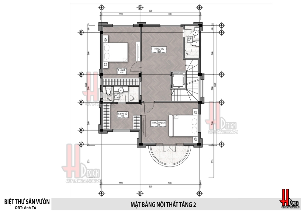 Mẫu thiết kế nhà biệt thự 3 tầng đẹp mái thái phong cách Tân cổ điển