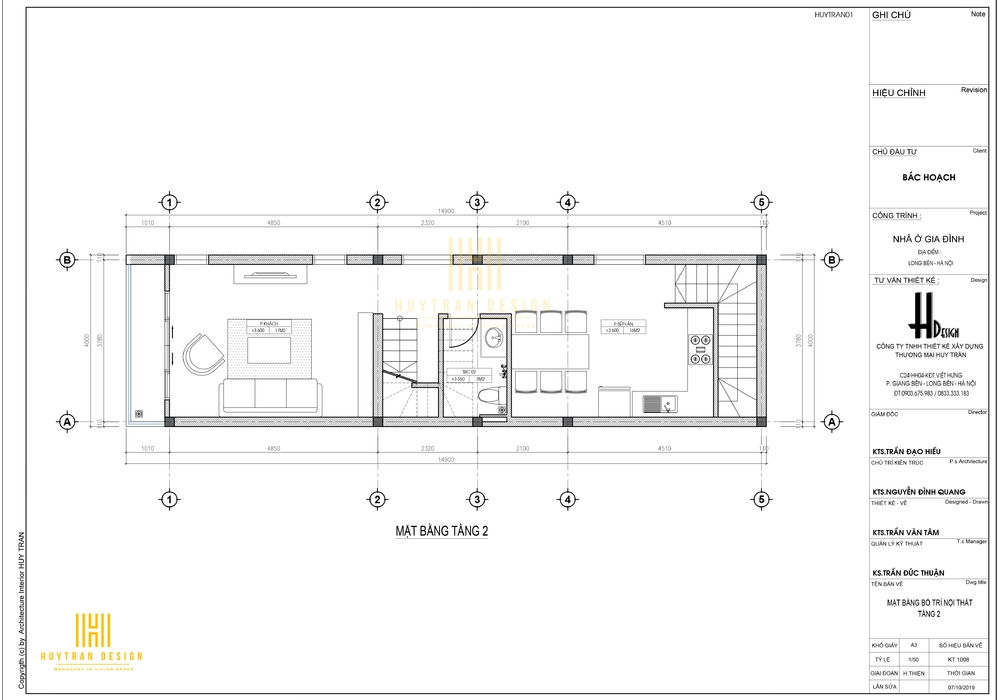Mẫu nhà ống 4,5 tầng mặt tiền 4m đẹp Phong cách hiện đại tại Hà Nội