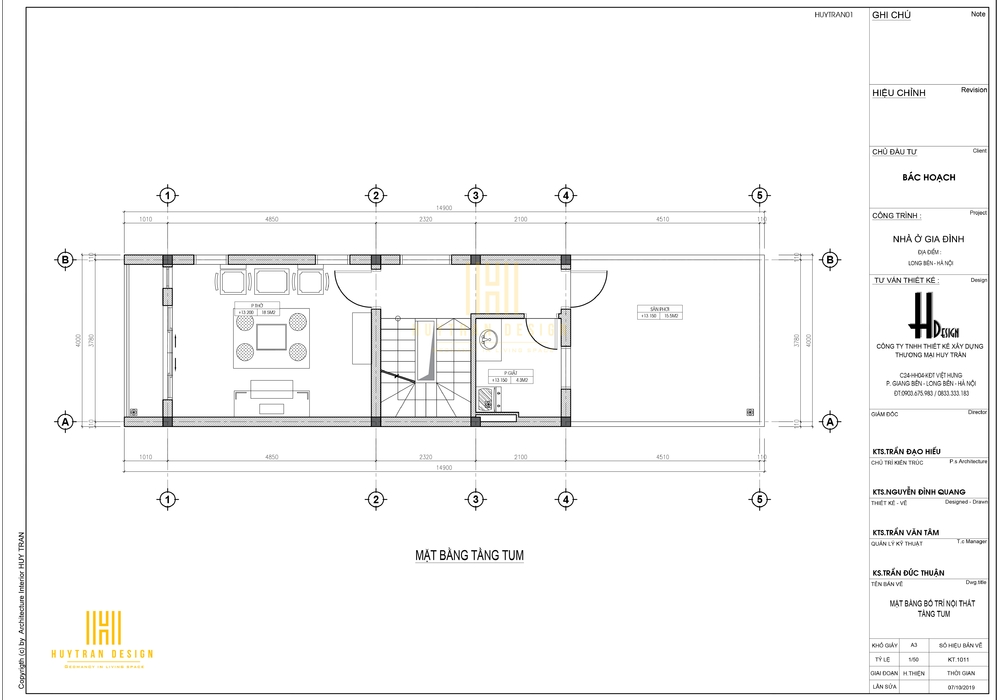 Mẫu nhà ống 4,5 tầng mặt tiền 4m đẹp Phong cách hiện đại tại Hà Nội