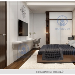 Thiết kế nội thất hiện đại đơn giản tại chung cư Handico 30 CT1B Bắc Nghệ An