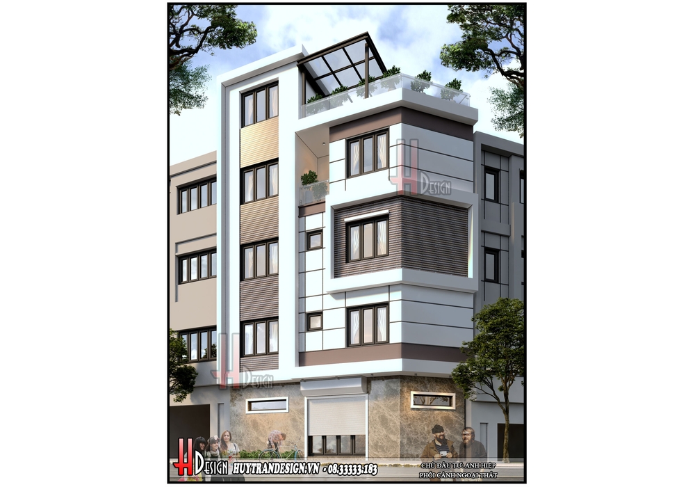 Mẫu nhà phố hiện đại đẹp đơn giản với 2 mặt tiền- Đức Giang, Long Biên