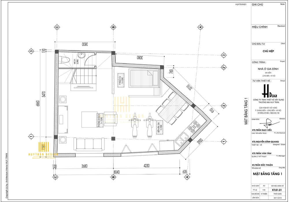 Mẫu nhà phố hiện đại đẹp đơn giản với 2 mặt tiền- Đức Giang, Long Biên