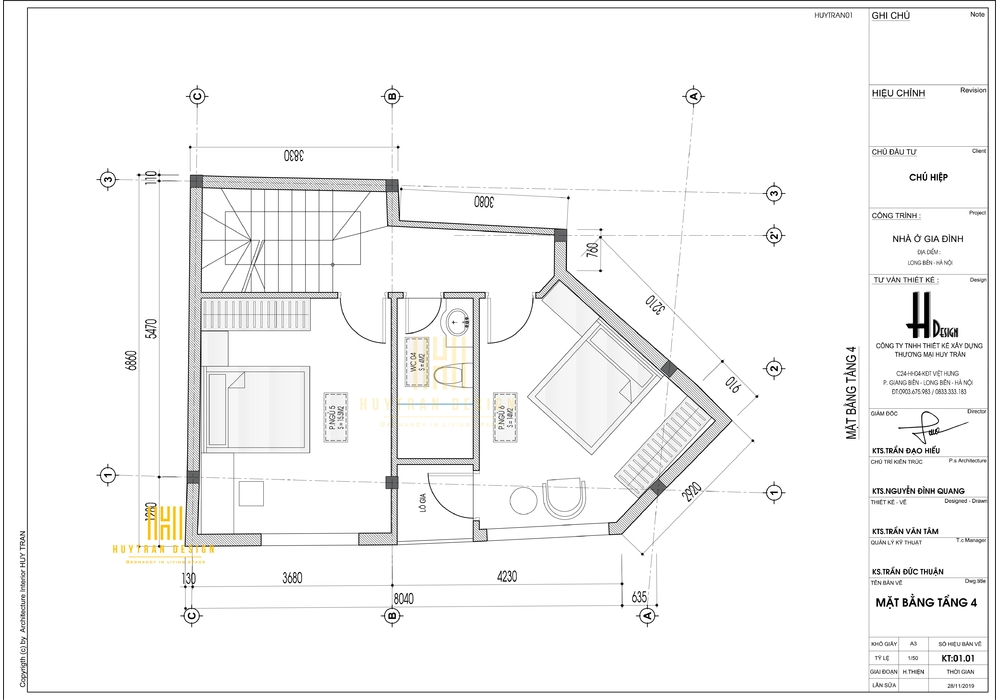 Mẫu nhà phố hiện đại đẹp đơn giản với 2 mặt tiền- Đức Giang, Long Biên