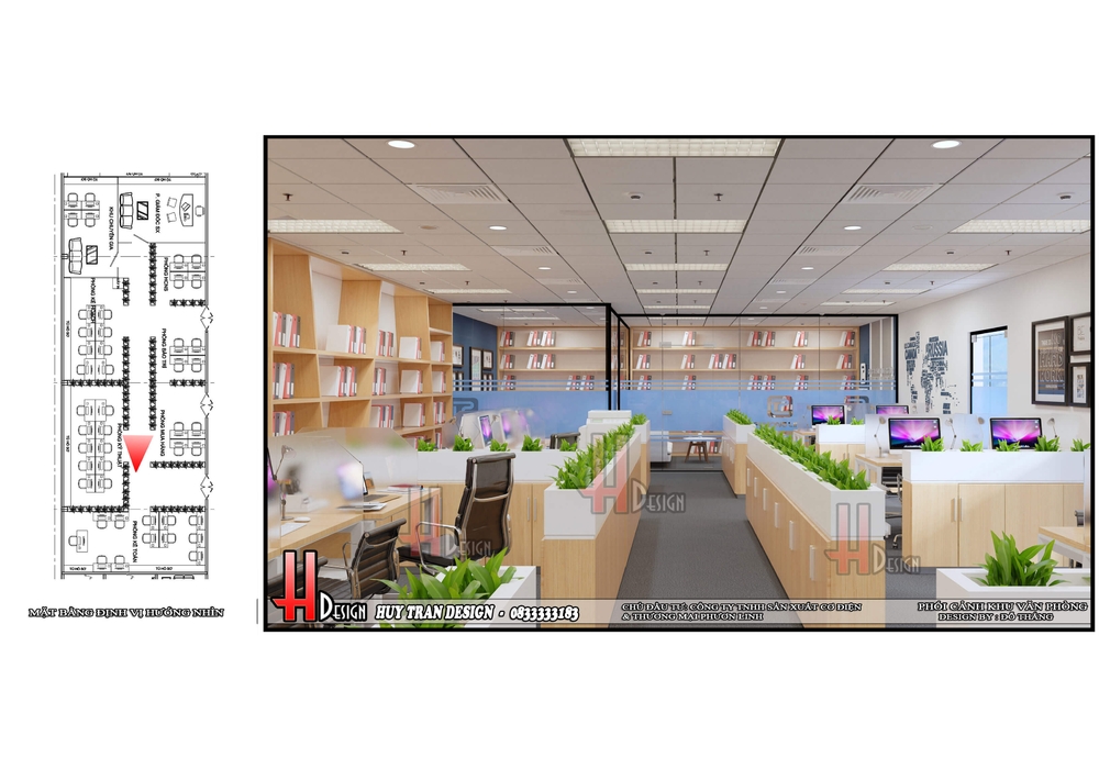 Thiết kế văn phòng cao cấp nội thất nhà máy quạt thông gió cao cấp