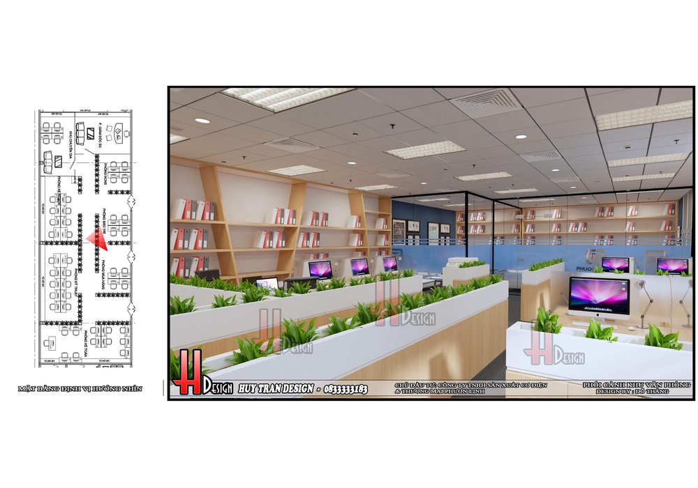 Thiết kế văn phòng cao cấp nội thất nhà máy quạt thông gió cao cấp