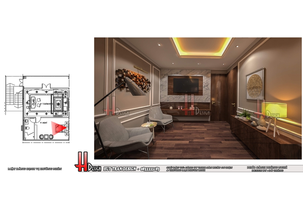 Thiết kế văn phòng cao cấp nội thất nhà máy quạt thông gió cao cấp