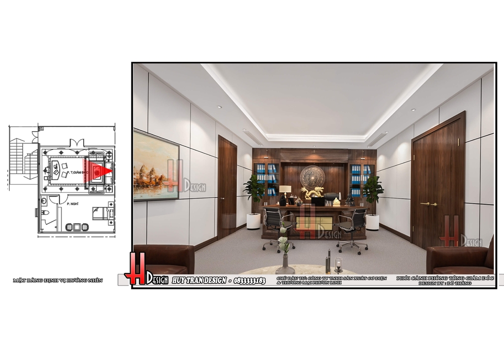 Thiết kế văn phòng cao cấp nội thất nhà máy quạt thông gió cao cấp