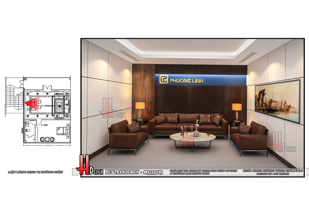 Thiết kế văn phòng cao cấp nội thất nhà máy quạt thông gió cao cấp