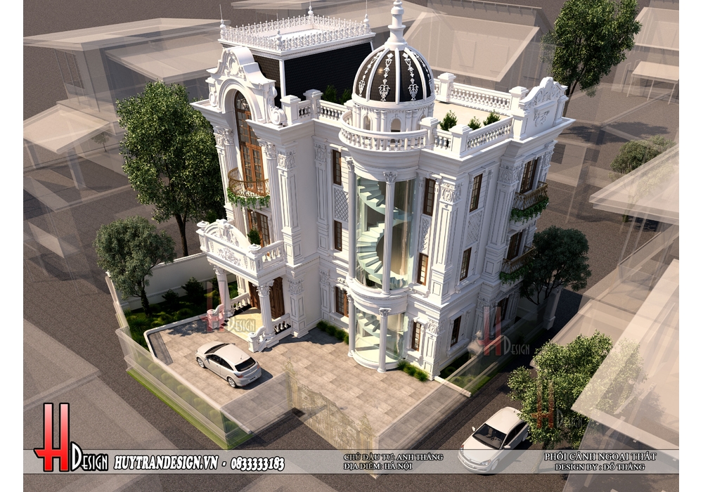 Mẫu thiết kế biệt thự đẳng cấp xa hoa lộng lẫy nhất Hà Nội