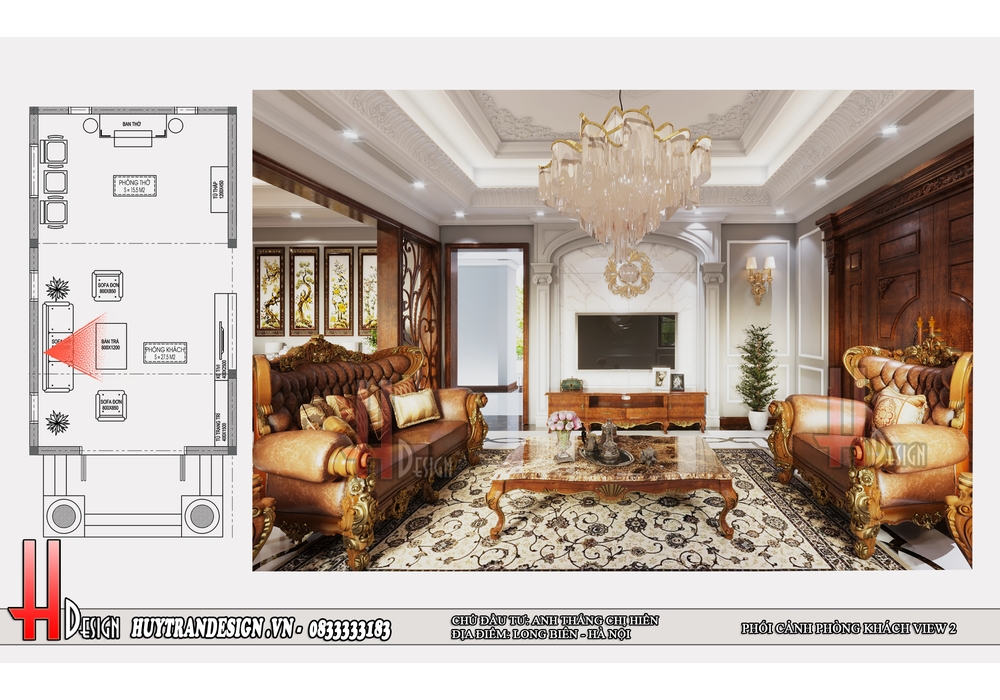 Mẫu thiết kế biệt thự đẳng cấp xa hoa lộng lẫy nhất Hà Nội