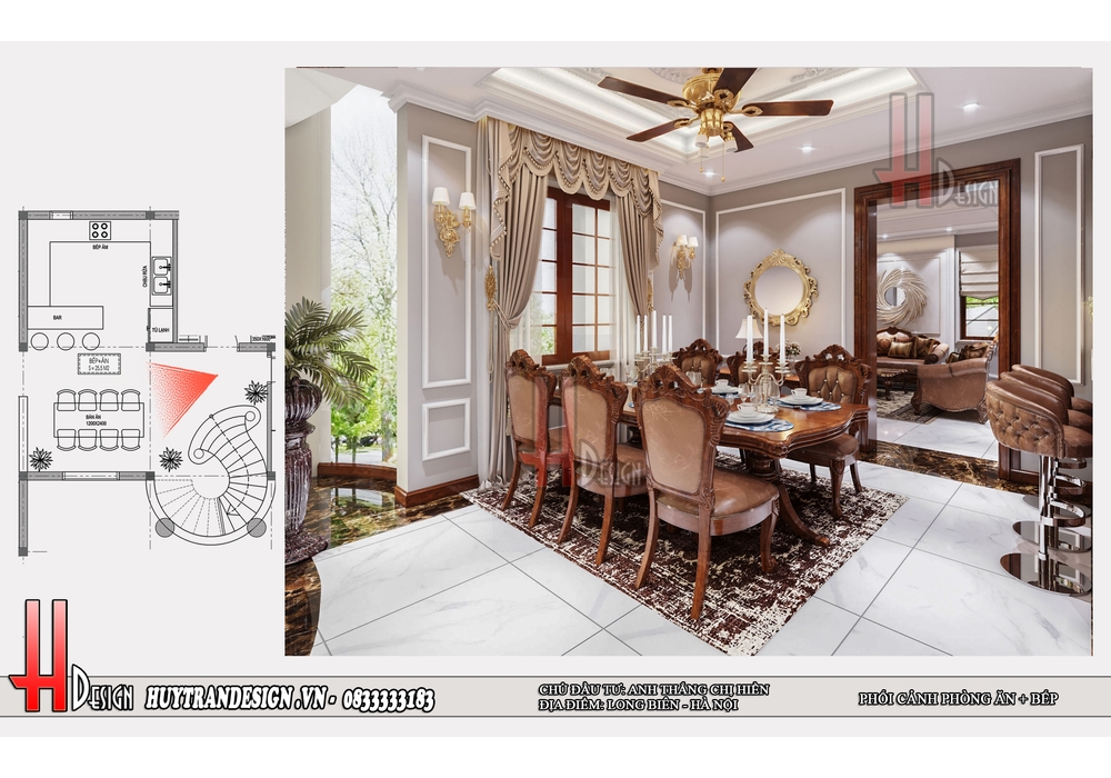 Mẫu thiết kế biệt thự đẳng cấp xa hoa lộng lẫy nhất Hà Nội