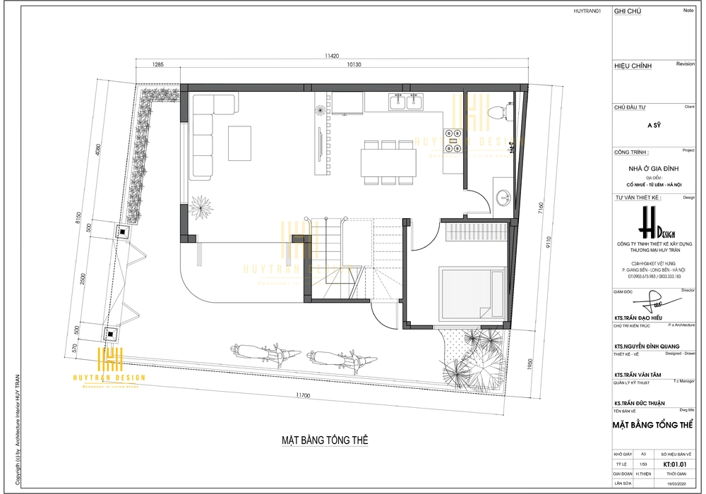 Mẫu nhà đẹp 3 tầng độc lạ mặt tiền 7m tại Cổ Nhuế Hà Nội.y