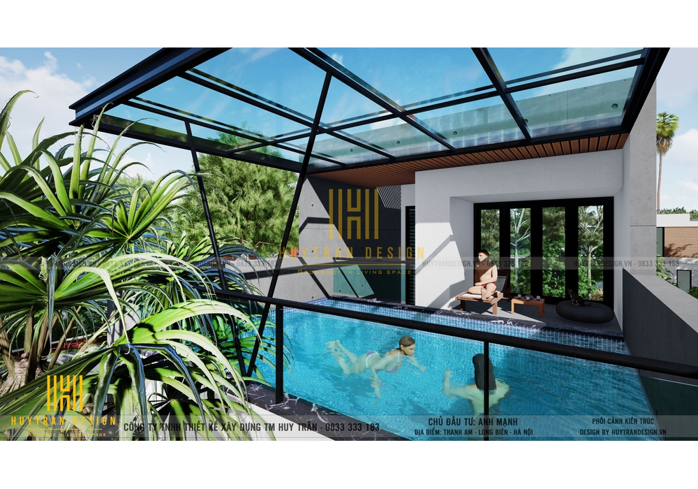 Thiết kế mẫu biệt thự nhà vườn có hồ bơi hiện đại đẹp nhất