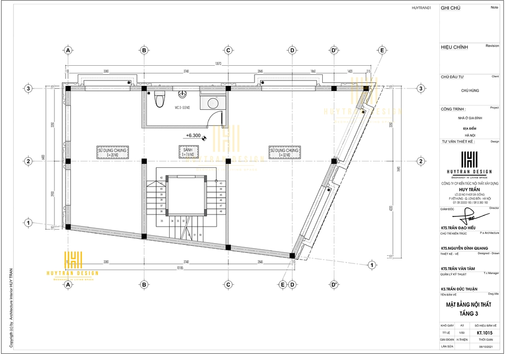 Thiết kế mẫu nhà 2 mặt tiền đẹp kết hợp kinh doanh 5 tầng