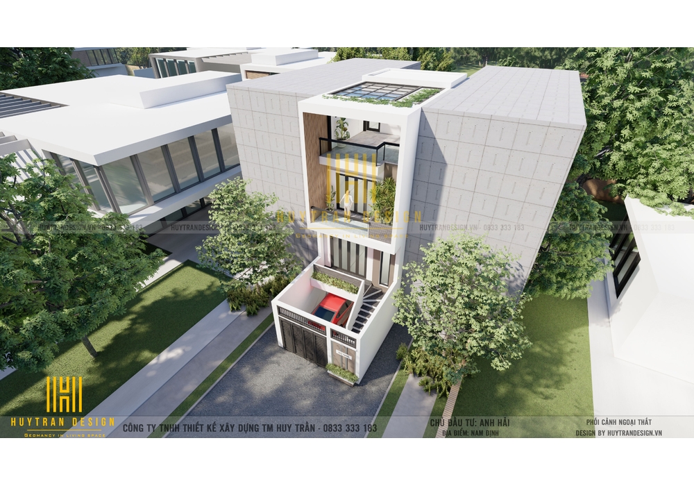 Thiết kế nhà ống 3 tầng hiện đại mặt tiền 5m đẹp nhất 2022