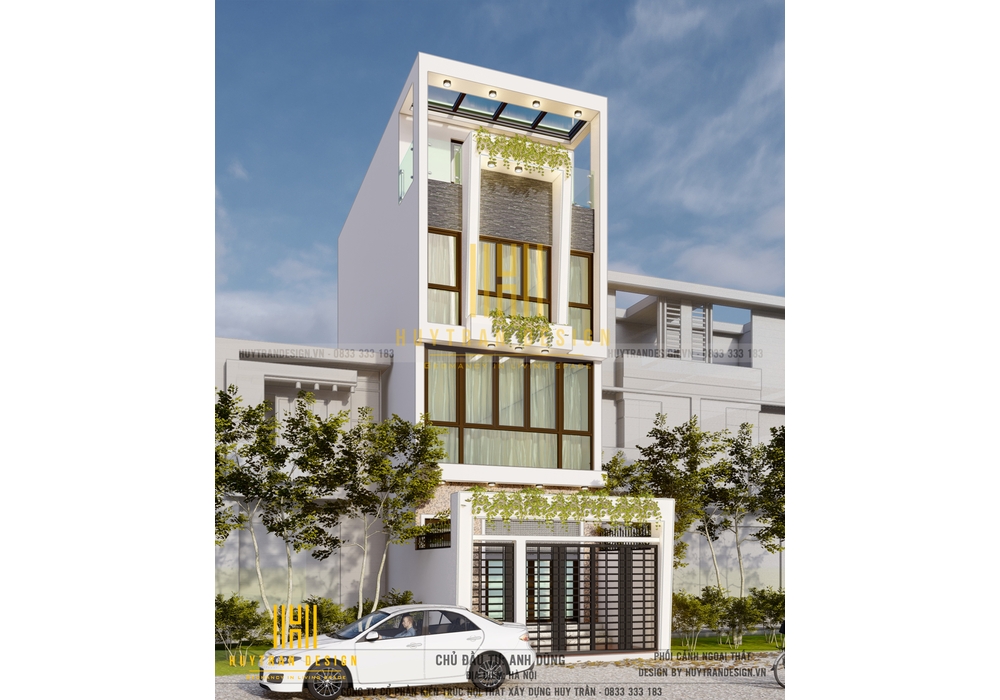 Thiết kế nhà 3 tầng đẹp hiện đại kết hợp kinh doanh tại Hà Nội
