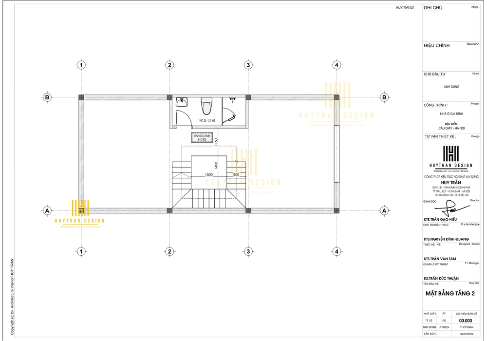 Thiết kế nhà 3 tầng đẹp hiện đại kết hợp kinh doanh tại Hà Nội