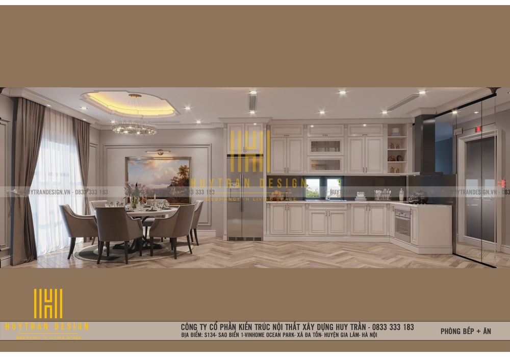 Nhà 3 tầng tân cổ điển đẹp mặt phố tại Ngọc Thụy, Long Biên, Hà Nội