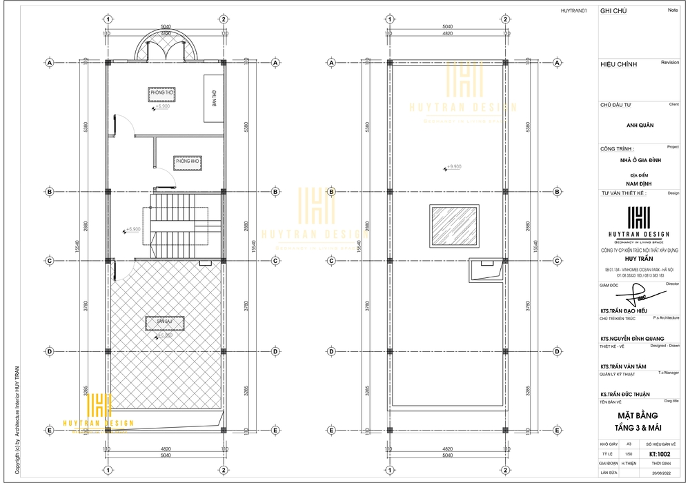 Mẫu thiết kế biệt thự 3 tầng tân cổ điển đẹp nhất 2022