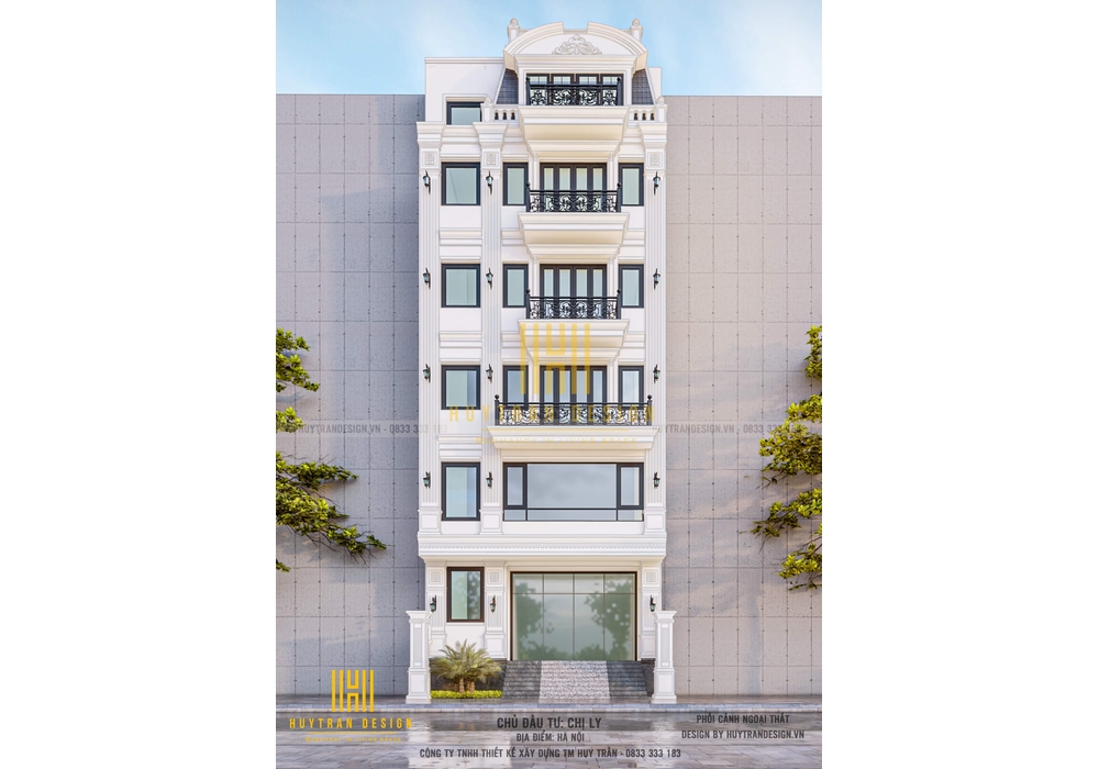 Thiết kế cải tạo biệt thự liền kề đẹp 2 mặt tiền kết hợp kinh doanh