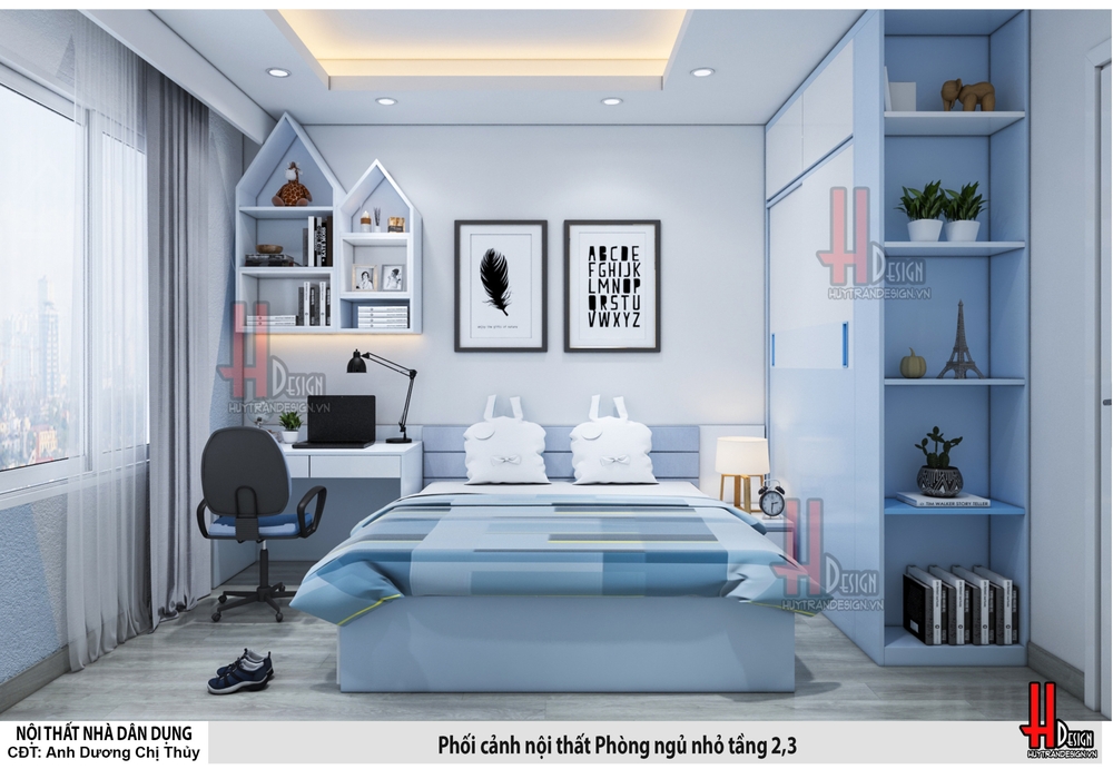 Mẫu nhà phố 3 tầng tân cổ điển mặt tiền 3x15m đẹp nhất 2023