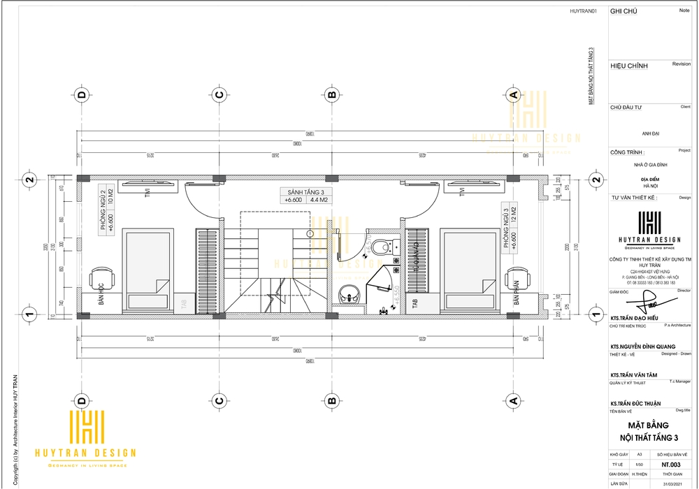 Thiết kế mẫu nhà phố 3 tầng hiện đại đơn giản đẹp nhất 2023