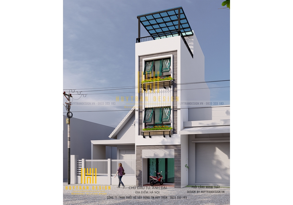 Thiết kế mẫu nhà phố 3 tầng hiện đại đơn giản đẹp nhất 2023