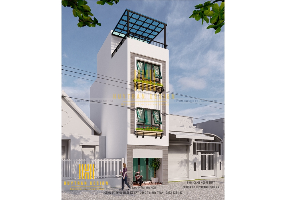 Thiết kế mẫu nhà phố 3 tầng hiện đại đơn giản đẹp nhất 2023