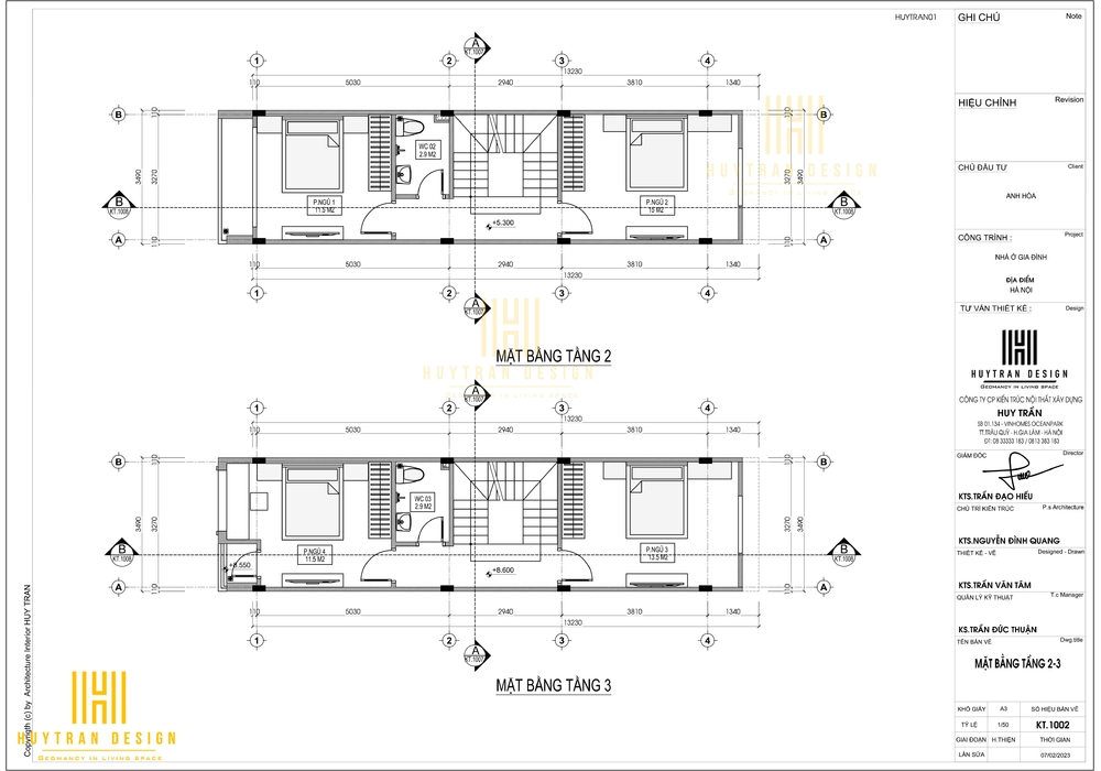 Thiết kế nhà phố tân cổ điển 3 tầng nhà ở kết hợp kinh doanh
