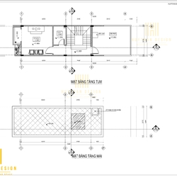 Thiết kế nhà phố tân cổ điển 3 tầng nhà ở kết hợp kinh doanh