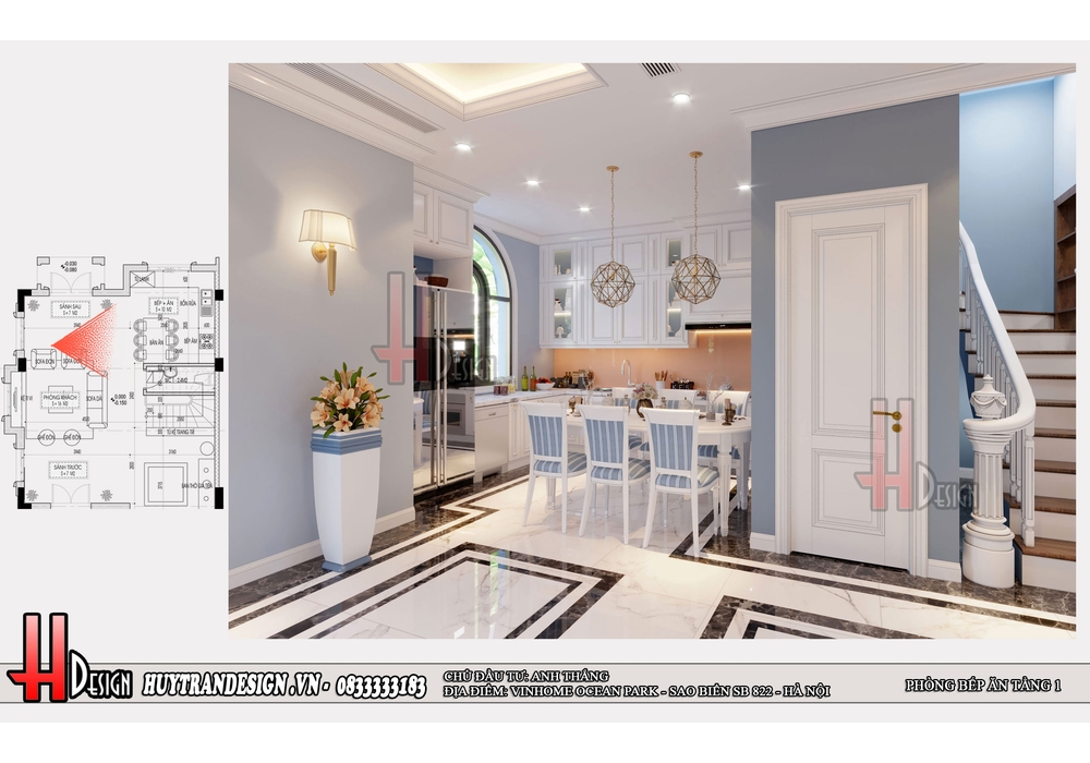 Mẫu thiết kế biệt thự sao biển 8-22 Vinhomes Ocean Park năm 2022