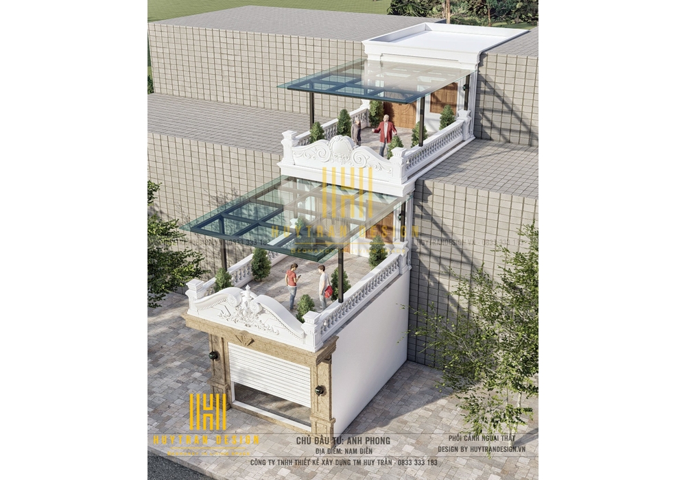 Mẫu biệt thự 2 tầng tân cổ điển ở nông thôn đẹp nhất 2023