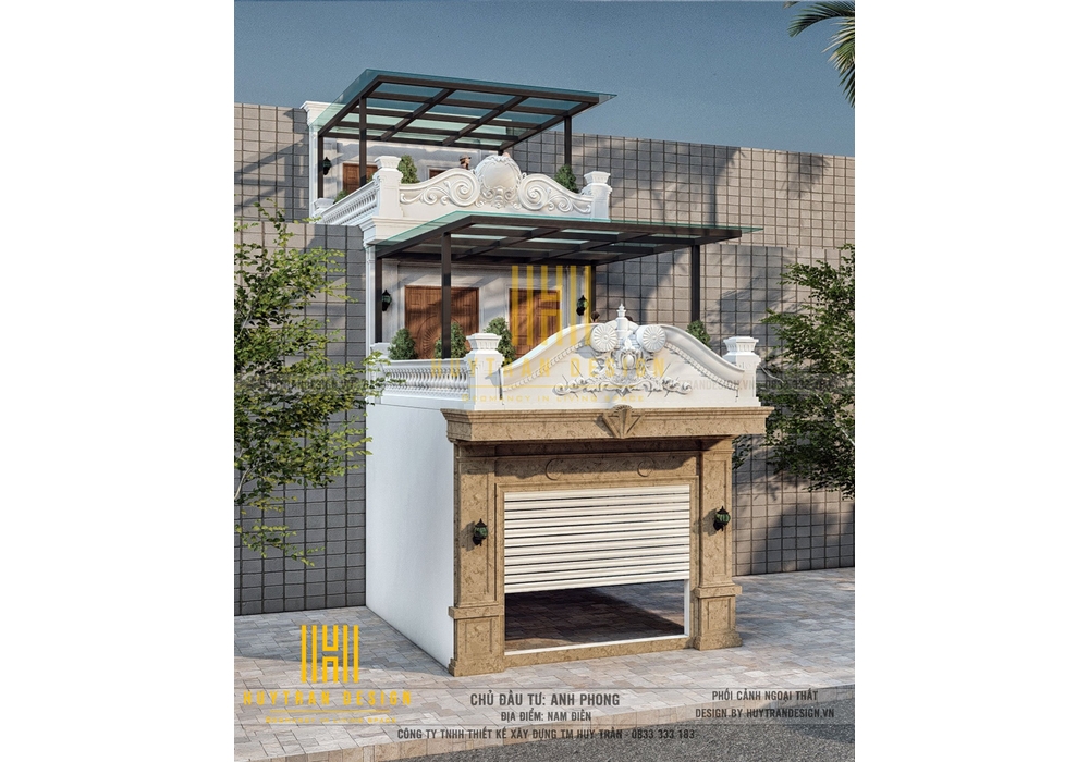 Mẫu biệt thự 2 tầng tân cổ điển ở nông thôn đẹp nhất 2023