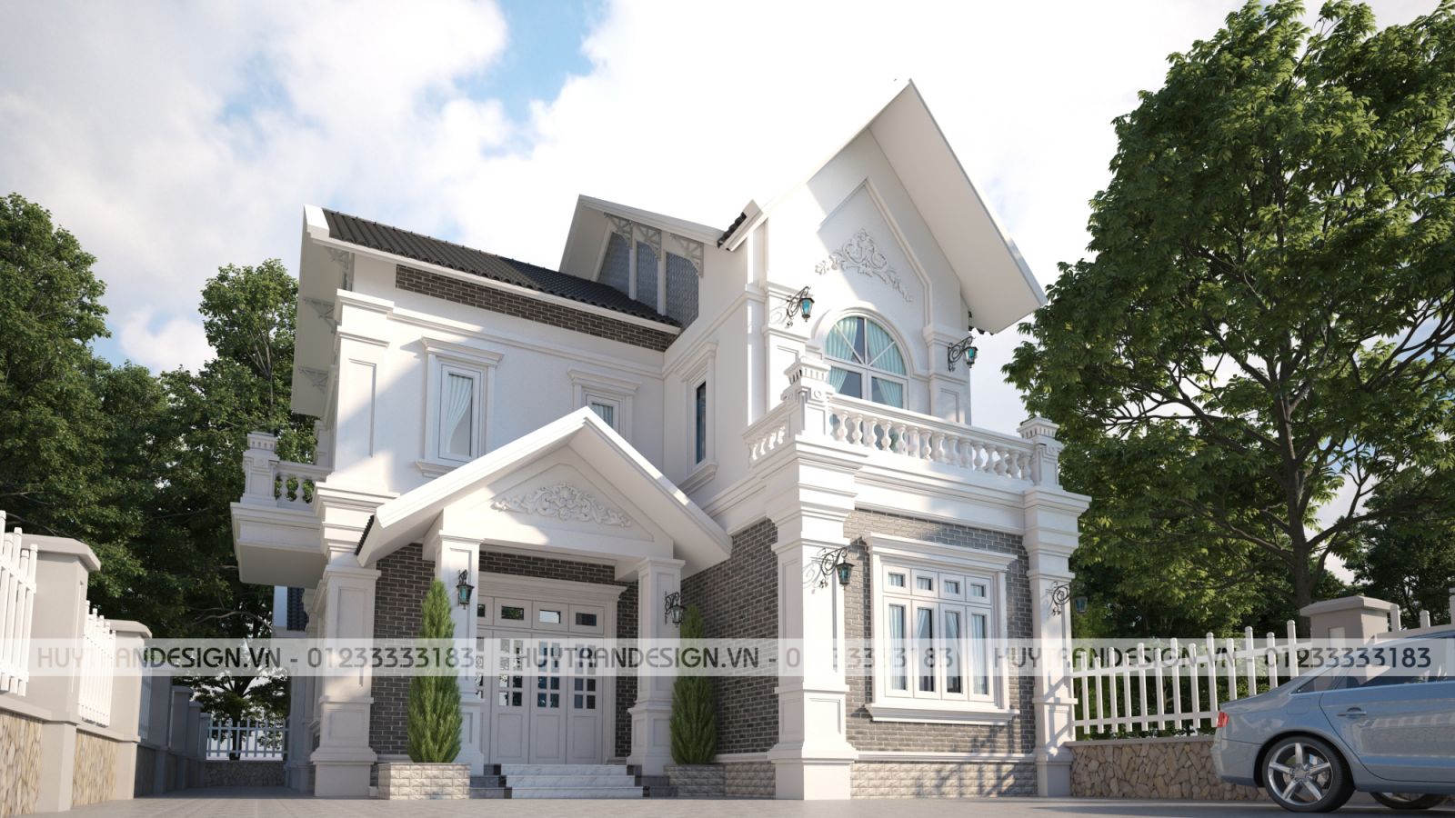 Mẫu thiết kế kiến trúc nhà ở (biệt thự) nông thôn tại Nam Điền, Nam Đinh-Huytrandesign chuyên thiết kế nội ngoại thất Long Biên, Gia Lâm, Hà Nội -v2