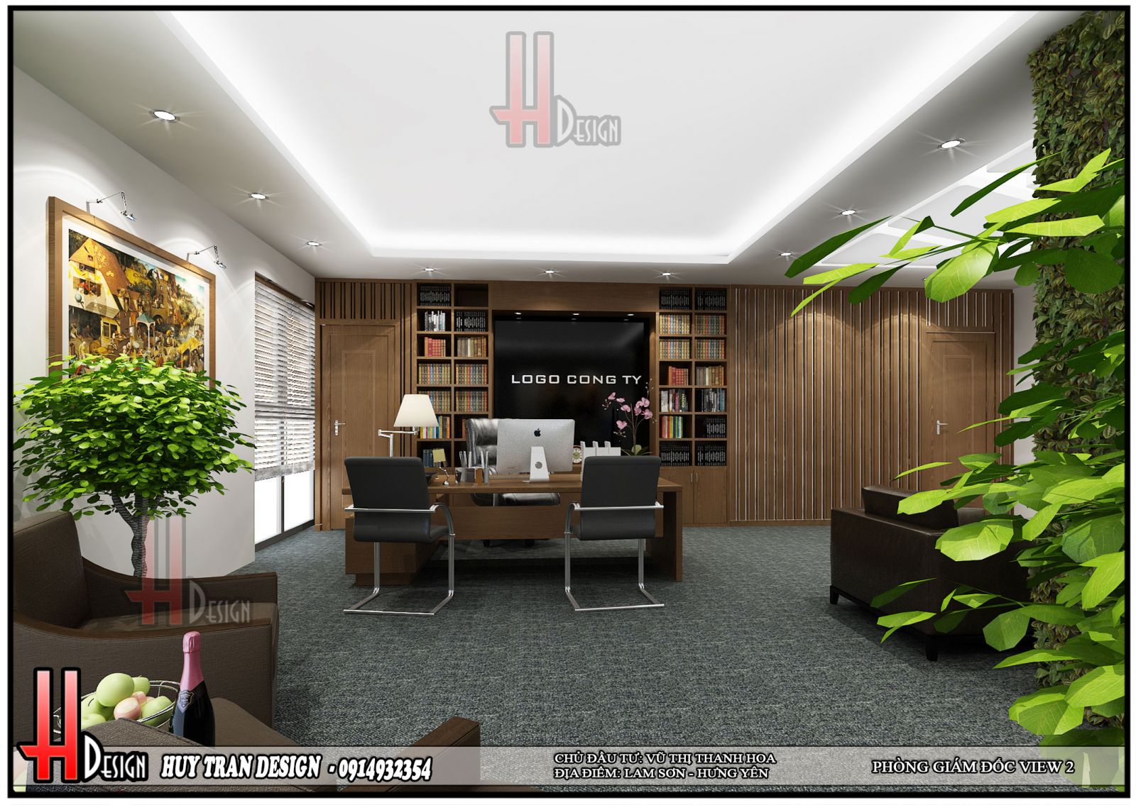 Phối cảnh thiết kế nội thất hiện đại văn phòng làm việc 5 tầng - Huytrandesign tư vấn, thiết kế, thi công, sửa chữa nhà cửa, biệt thự, văn phòng, cơ sở kinh doanh-v2