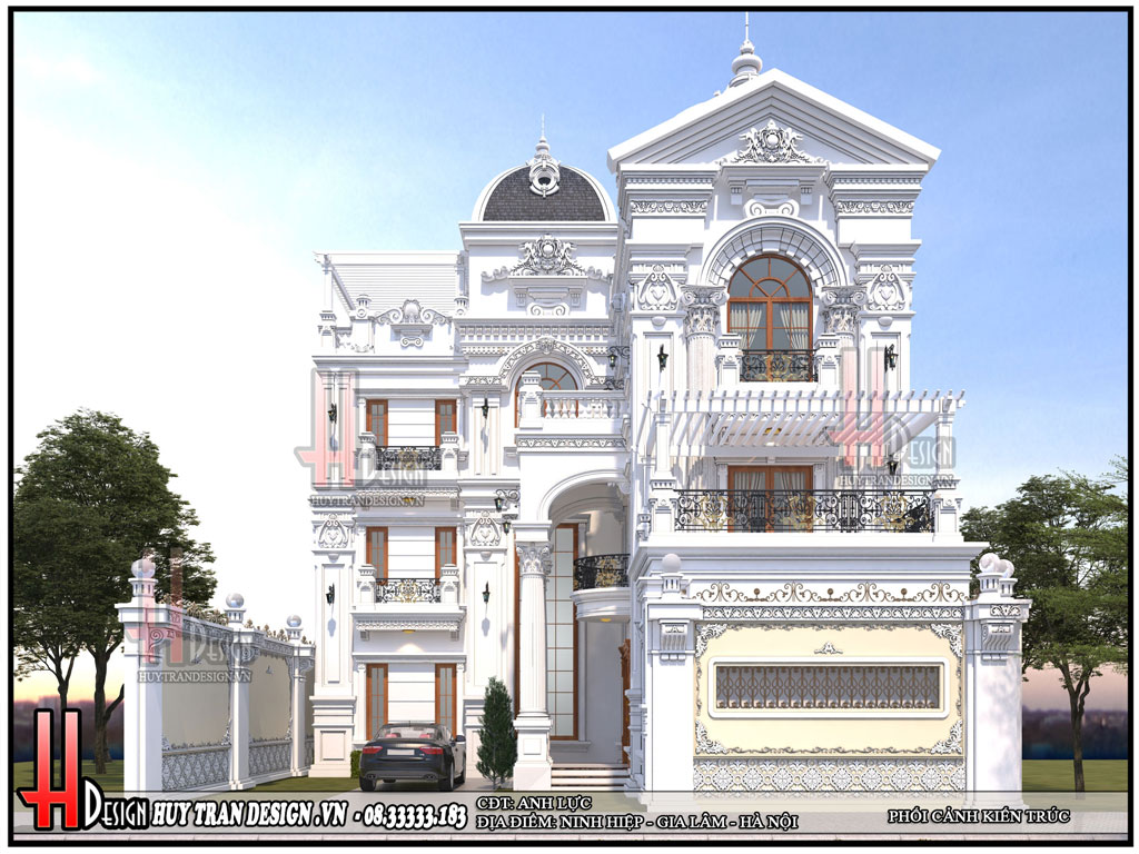 Thiết kế biệt thự đẹp - thiết kế nhà đẹp tại Ninh Hiệp, Gia Lâm, Hà Nội - Huytrandesign tư vấn, thiết kế, thi công nhà đẹp - v6
