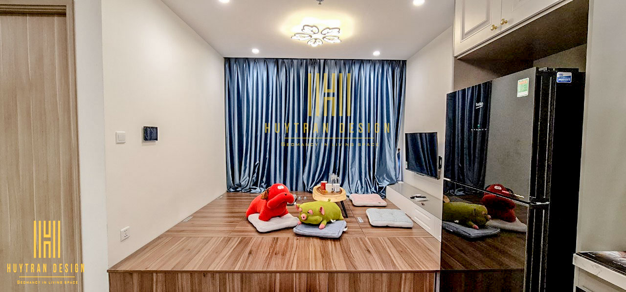 Thiết kế nội thất phòng khách căn hộ nhỏ tại Vinhomes Ocean Park