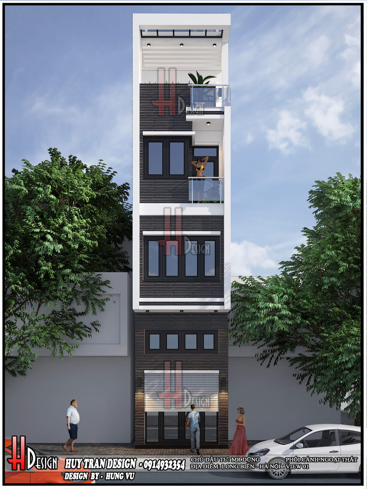Thiết kế nội thất nhà phố 4 tầng - Huytrandesign