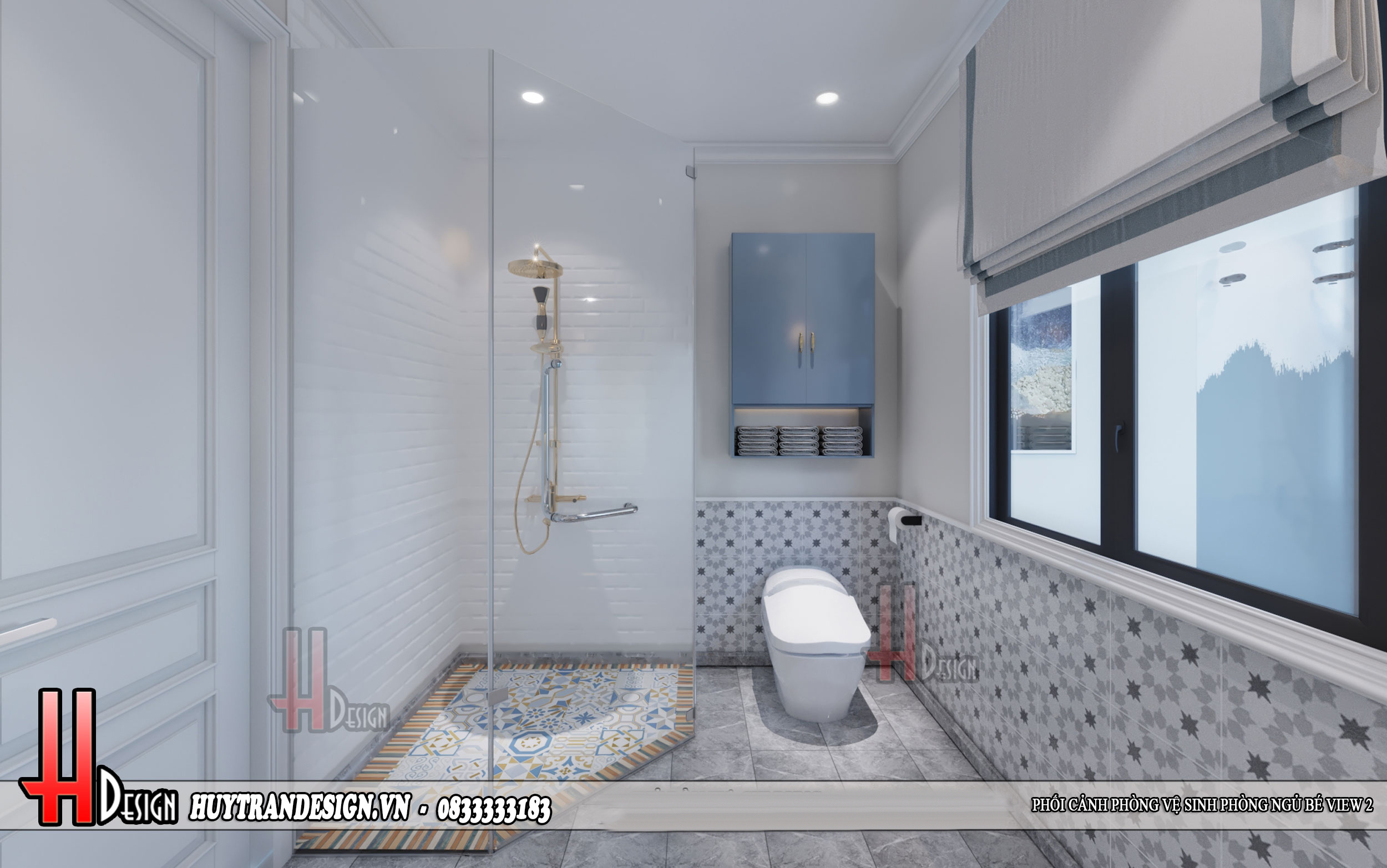 Thiết kế nội thất nhà vệ sinh biệt thự